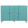 Malibu Dressoir 2-Deuren 4-Lades Lagune Blauw