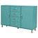 Malibu Dressoir 2-Deuren 4-Lades Lagune Blauw