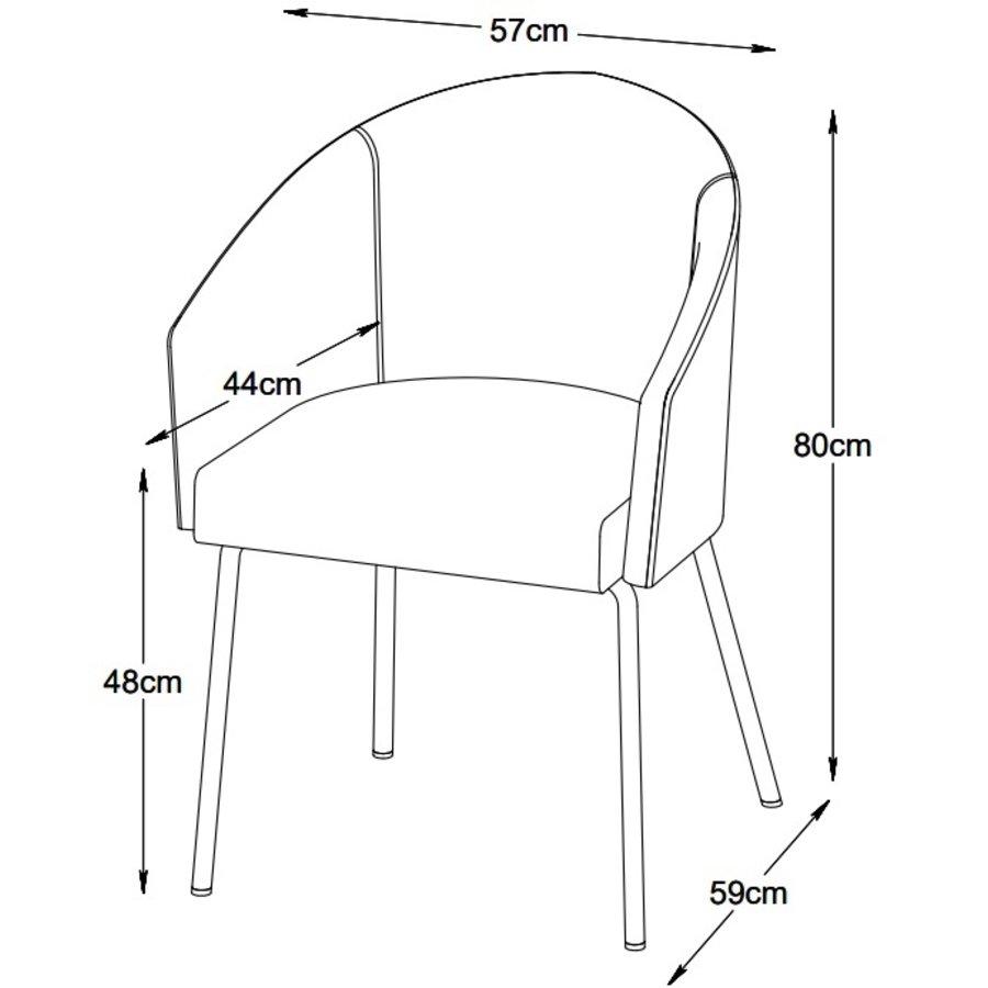 Easton Eetkamerstoel Lichtgrijs Easton Eetkamerstoel Lichtgrijs