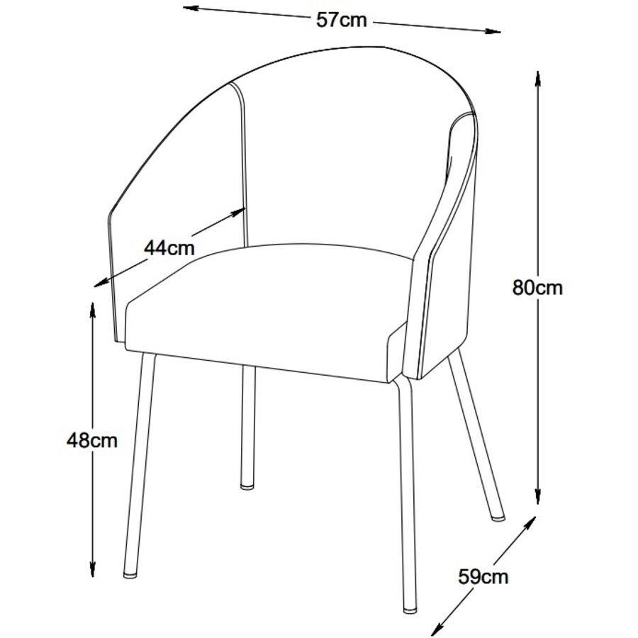 Easton Eetkamerstoel Donkergrijs Easton Eetkamerstoel Donkergrijs