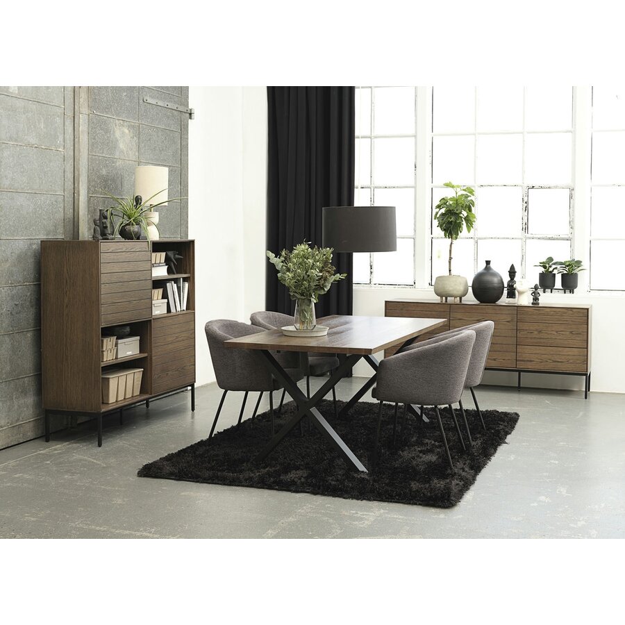 Easton Eetkamerstoel Donkergrijs Easton Eetkamerstoel Donkergrijs