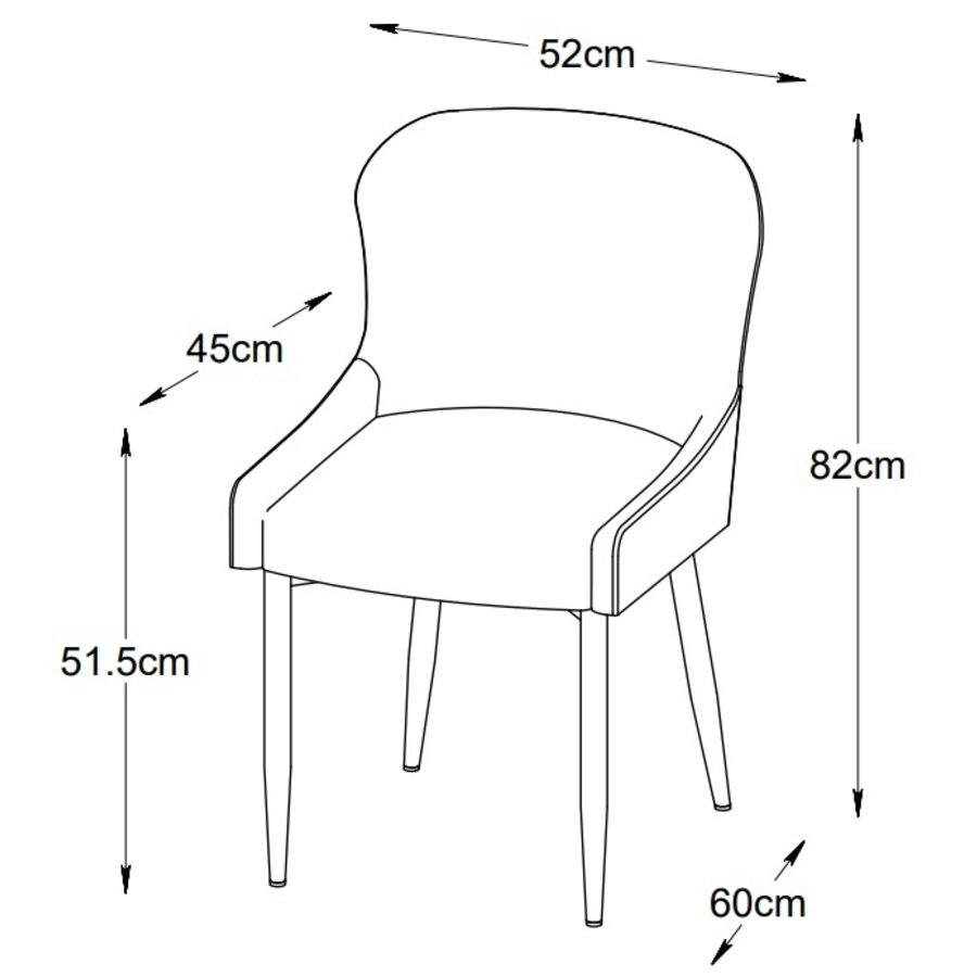 Ontario Eetkamerstoel Gebroken Wit Bouclé Ontario Eetkamerstoel Gebroken Wit Bouclé