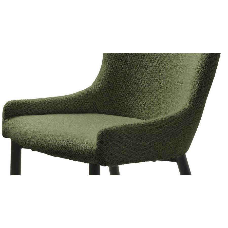 Ontario Eetkamerstoel Bos Groen Bouclé Ontario Eetkamerstoel Bos Groen Bouclé