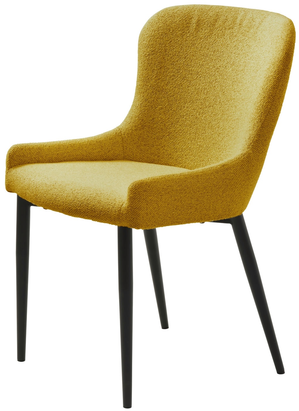 Hygge Interiors Ontario Eetkamerstoel Mosterd Bouclé