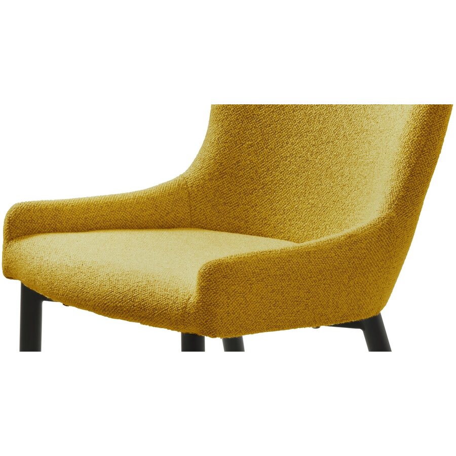 Ontario Eetkamerstoel Mosterd Bouclé Ontario Eetkamerstoel Mosterd Bouclé