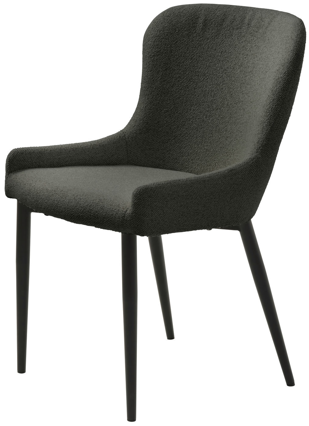 Hygge Interiors Ontario Eetkamerstoel Diepgrijs Bouclé