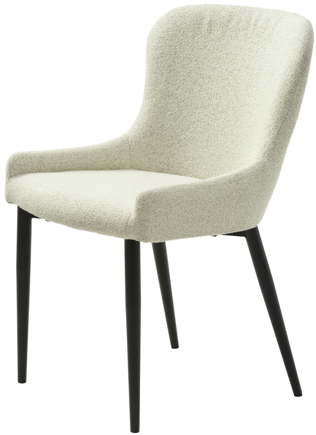 Hygge Interiors Ontario Eetkamerstoel Gebroken Wit Bouclé