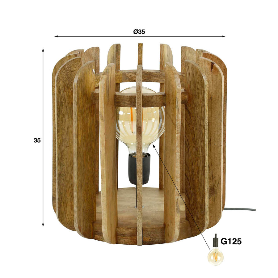 Stripes Houten Tafellamp Stripes Houten Tafellamp