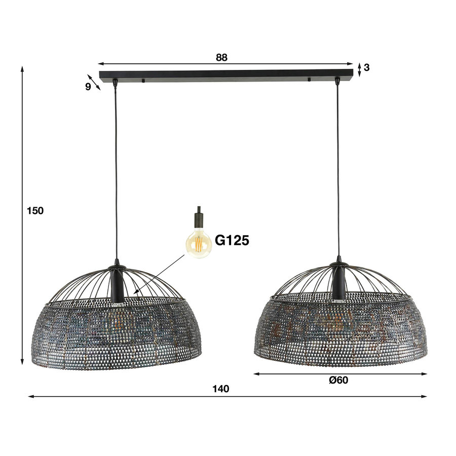 Armor Hanglamp 2L armor Ø60