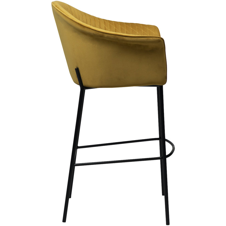 3x Kite Barstoel Mosterd Velvet 3x Kite Barstoel Mosterd Velvet