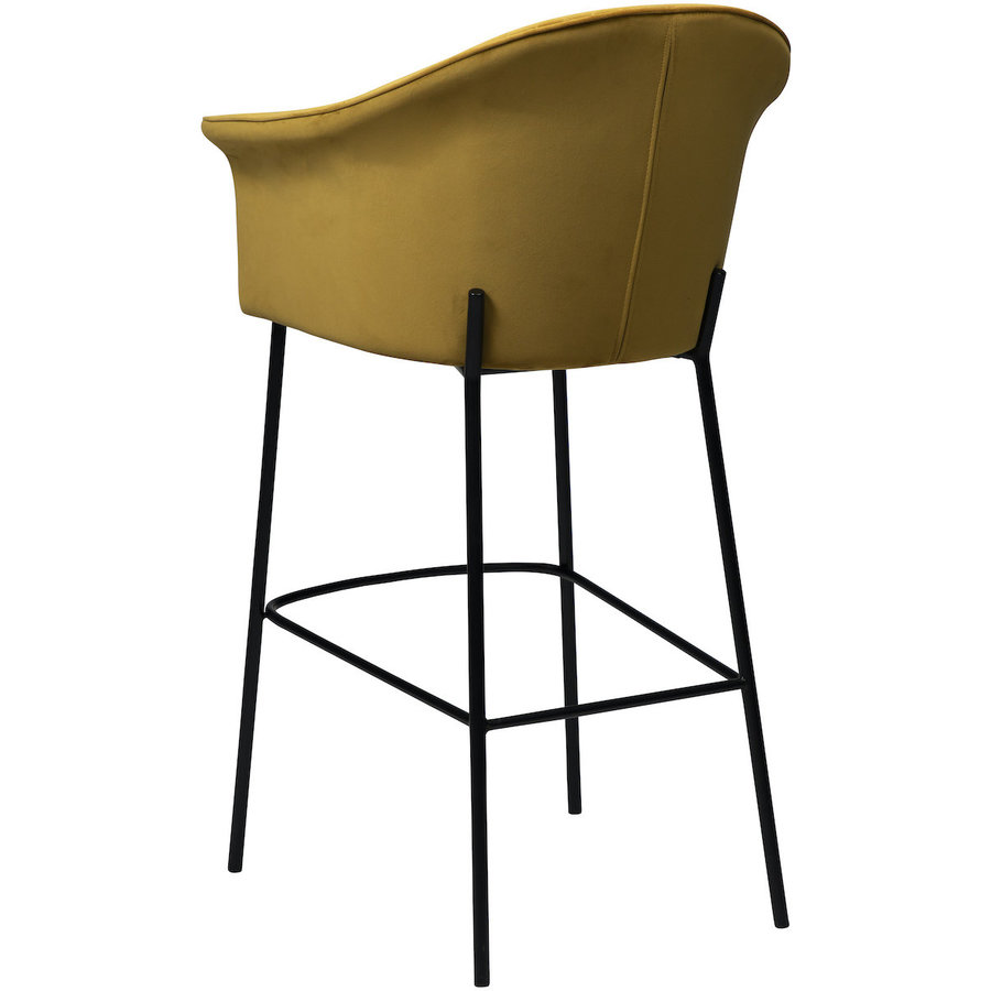 3x Kite Barstoel Mosterd Velvet 3x Kite Barstoel Mosterd Velvet