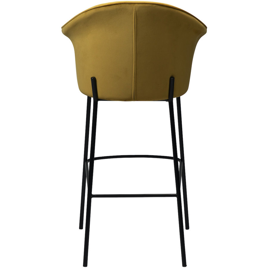 3x Kite Barstoel Mosterd Velvet 3x Kite Barstoel Mosterd Velvet