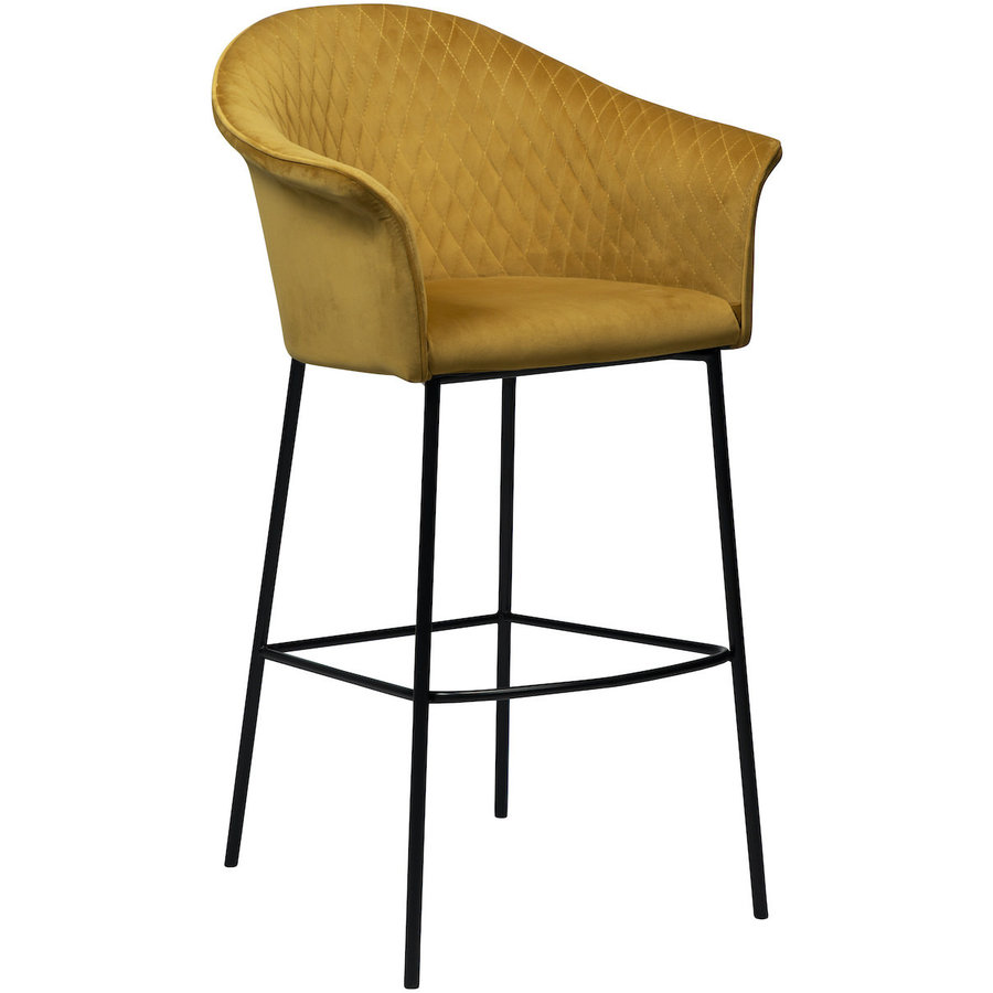 3x Kite Barstoel Mosterd Velvet 3x Kite Barstoel Mosterd Velvet