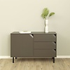 Corner Dressoir 1-Deur 3-Lades Donker Taupe