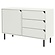 Corner Dressoir 1-Deur 3-Lades Katoen Wit