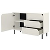 Corner Dressoir 1-Deur 3-Lades Katoen Wit