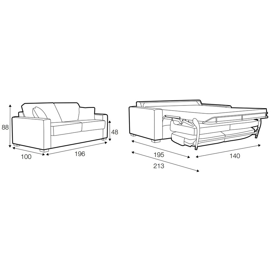Lukas Slaapbank Grijs/Beige Lukas Slaapbank Grijs/Beige
