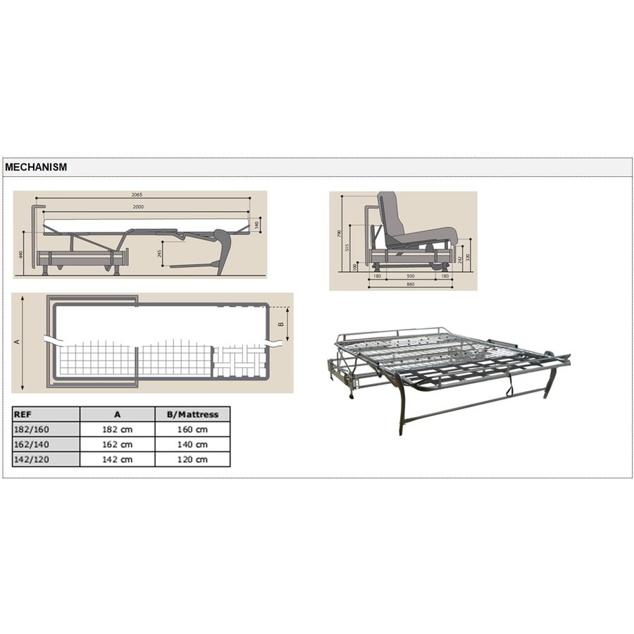 Lukas Slaapbank Grijs/Beige Lukas Slaapbank Grijs/Beige