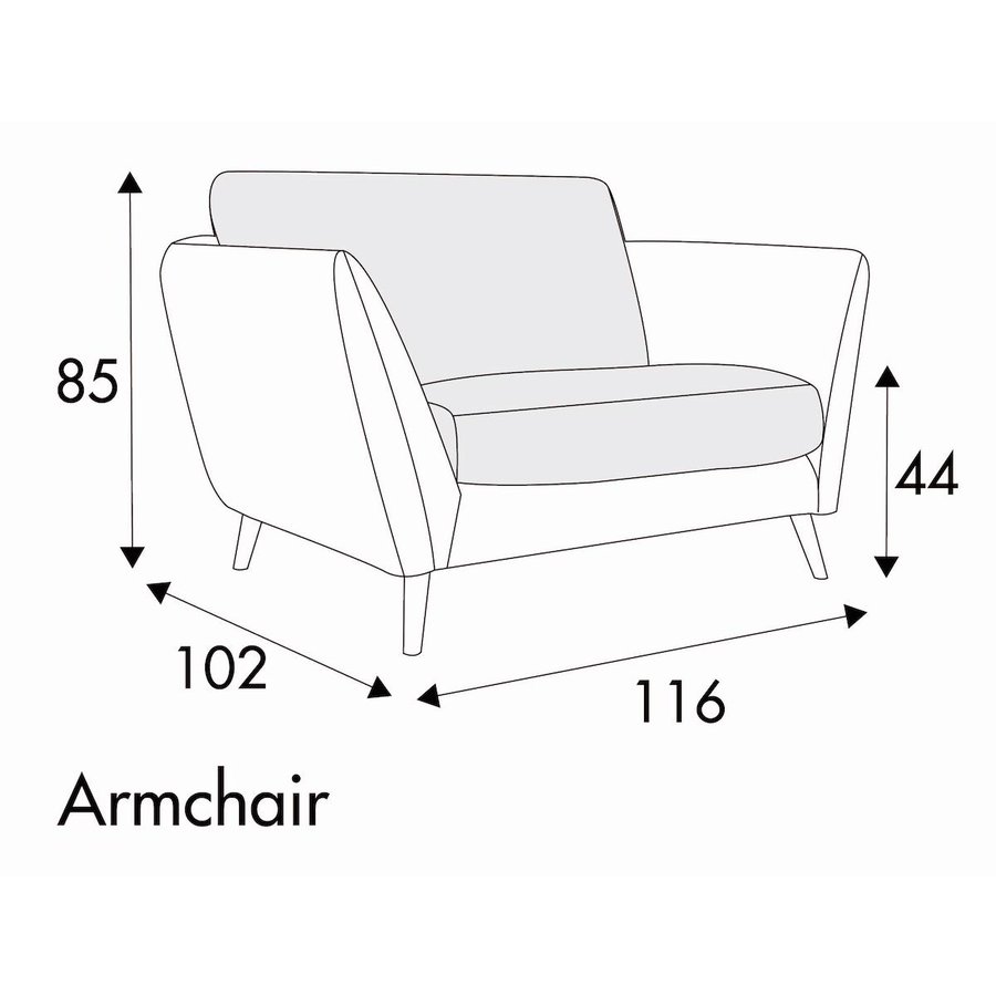 Stella Fauteuil Grijs / Beige Stella Fauteuil Grijs / Beige