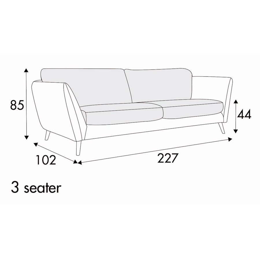 Stella 3-Zits Bank Grijs / Beige Stella 3-Zits Bank Grijs / Beige