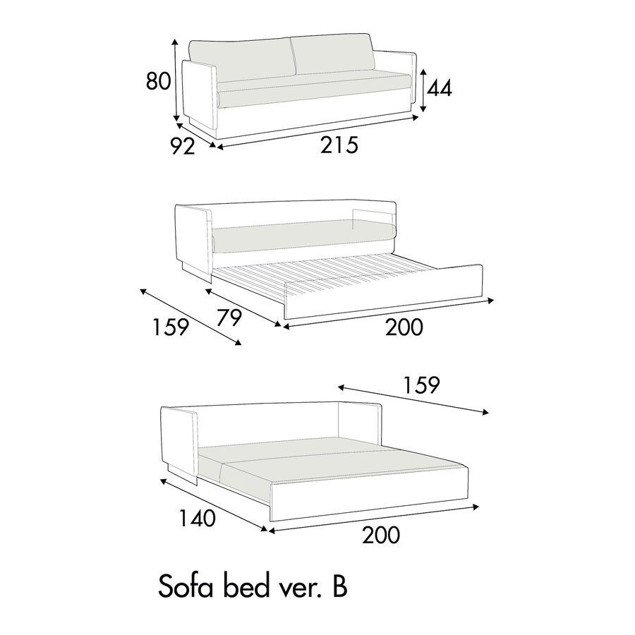 Colin Slaapbank 140 x 200 cm