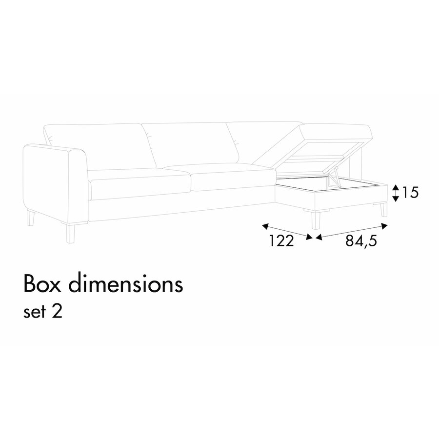 Henry 4-Zits + Chaise Longue Slaapbank 160 x 200 cm Henry 4-Zits + Chaise Longue Slaapbank 160 x 200 cm