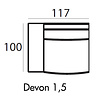 Devon 1,5-Zits 117 cm Links/Rechts