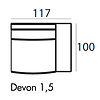 Devon 1,5-Zits 117 cm Links/Rechts