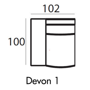 Devon 1-Zits 102 cm Links/Rechts