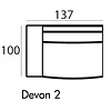 Devon 2-Zits 137 cm Links/Rechts