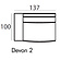 Devon 2-Zits 137 cm Links/Rechts