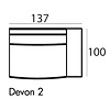 Devon 2-Zits 137 cm Links/Rechts