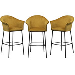 Dan Form 3x Kite Barstoel Mosterd Velvet Dan Form 3x Kite Barstoel Mosterd Velvet