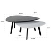 Trocadero Salontafel Set Wit/Zwart