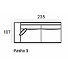 Pasha 3-Zits 235 cm Rechts/Links