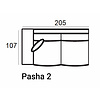 Pasha 2-Zits 205 cm Rechts/Links