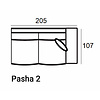 Pasha 2-Zits 205 cm Rechts/Links