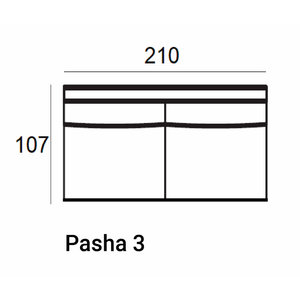 Pasha 3-Zits 210 cm