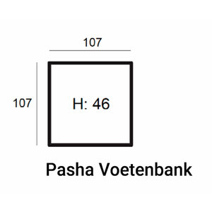 Pasha Voetenbank 107 x 107 cm