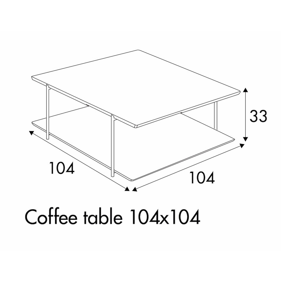 Edda Salontafel 104 x 104 cm Edda Salontafel 104 x 104 cm