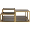 Loua Salontafel Set Glas / Goud