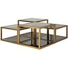 Loua Salontafel Set Glas / Goud