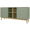 Color Living Dressoir 2-Deuren met Open Kubus Eucalyptus