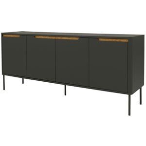 Tenzo Switch Dressoir 4-Deuren Antraciet / Eiken