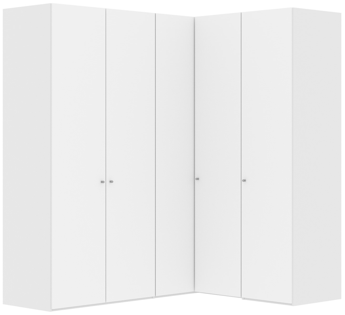 Jutzler Premium Wit 90° Hoek Kledingkast 5 Deurs