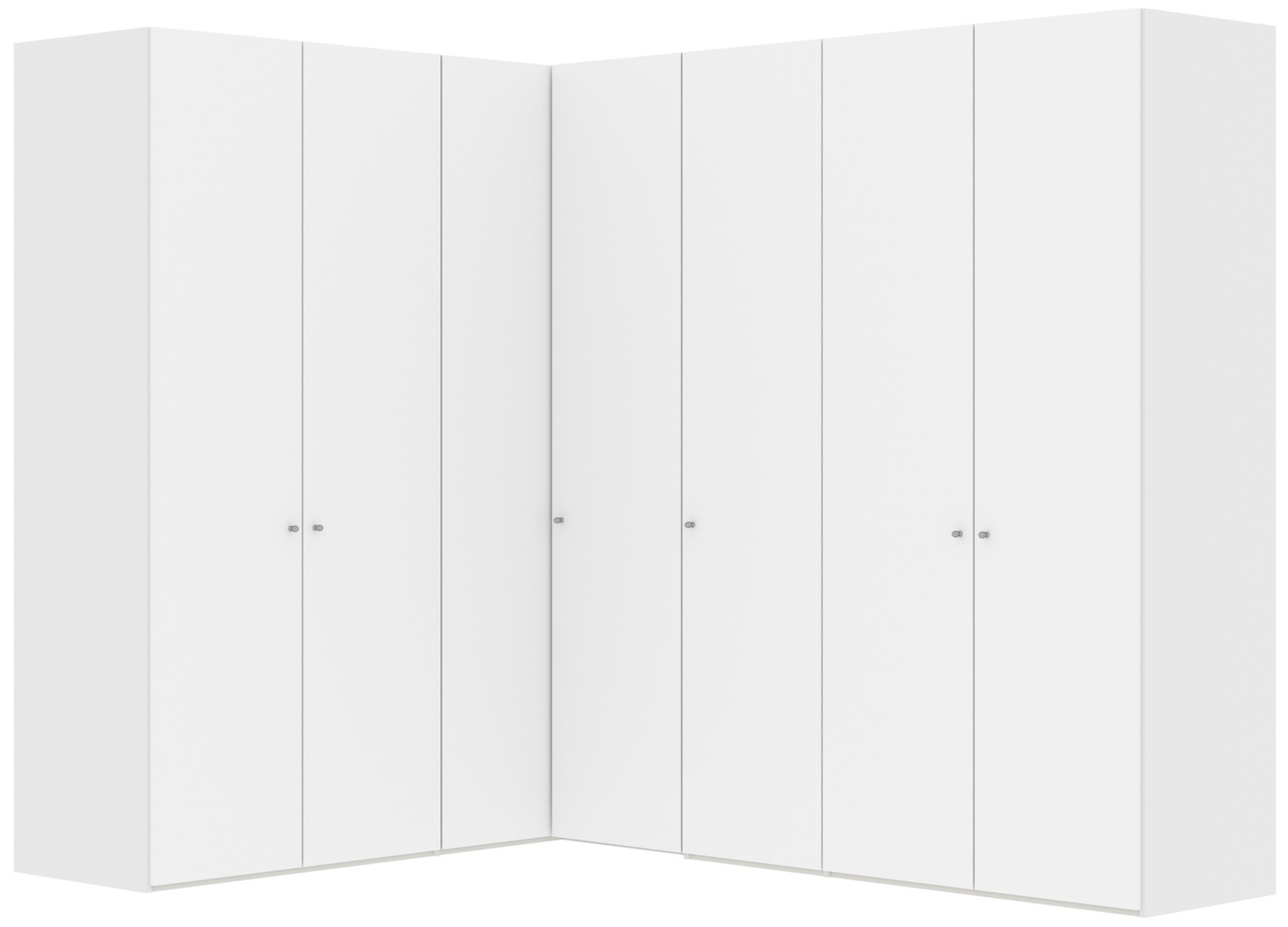 Jutzler Premium Wit 90° Hoek Kledingkast 7 Deurs