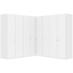 Jutzler Premium Wit 90° Hoek Kledingkast 8 Deurs Jutzler Premium Wit 90° Hoek Kledingkast 8 Deurs