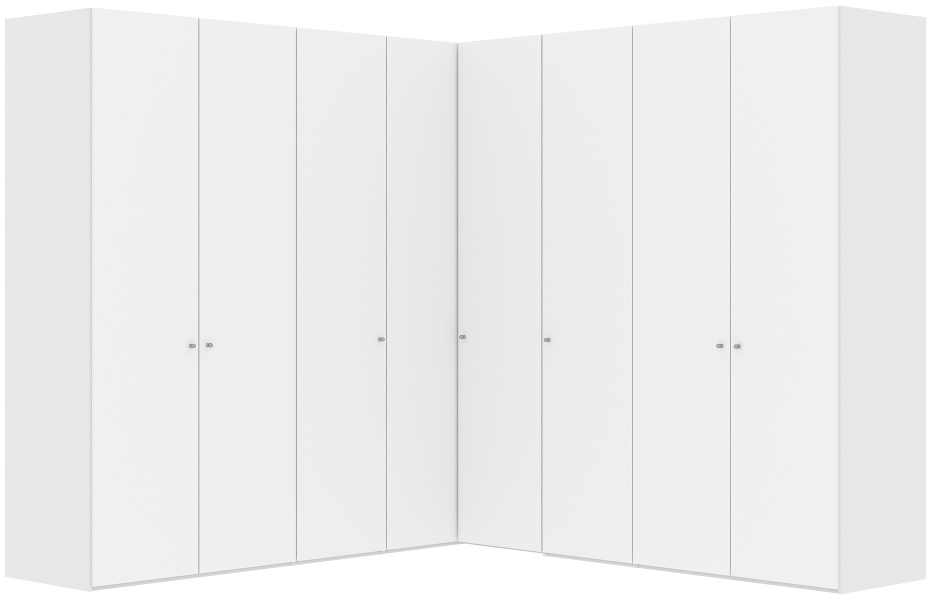 Jutzler Premium Wit 90° Hoek Kledingkast 8 Deurs