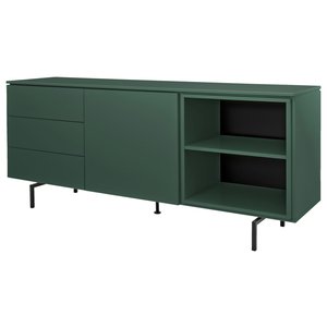 Tenzo Plain Dressoir 1-Deur en 3-Lades Groen