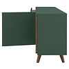 Plain Dressoir 1-Deur en 3-Lades Groen/Walnoot